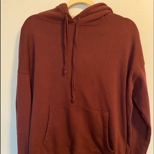 Fuzzy maroon sweatshirt